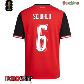 Austria Nicolas Seiwald #6 Prima Maglia Bambino Mondiali 2026 Manica Corta (+ Pantaloni corti)